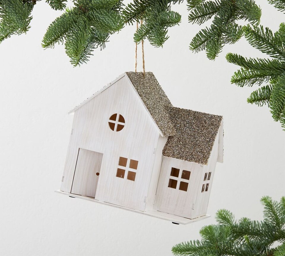 Wooden House Ornaments - Pottery Barn Australia